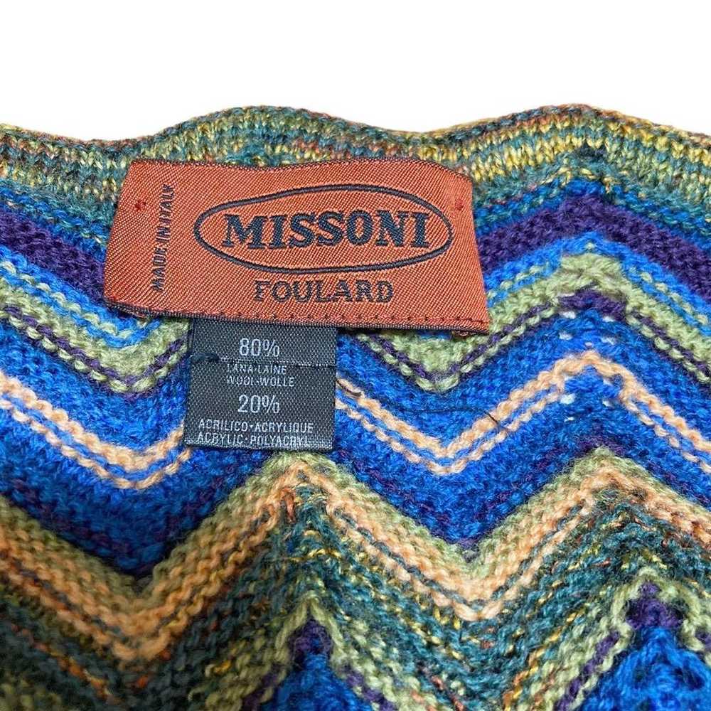 MISSONI Zigzag Marble Muffler Multi-color Stole i… - image 4