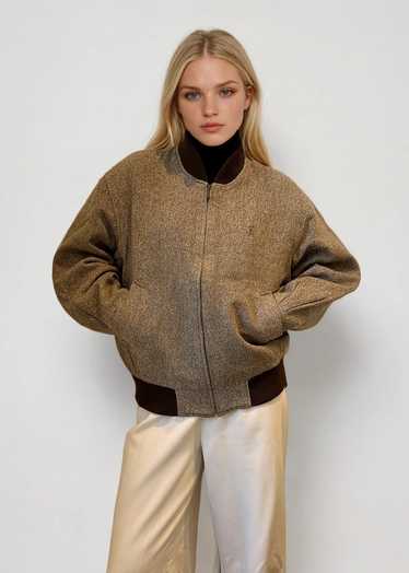 YSL Brown Wool Bomber