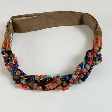 Designer Carolyn Tanner Vtg Beaded Belt