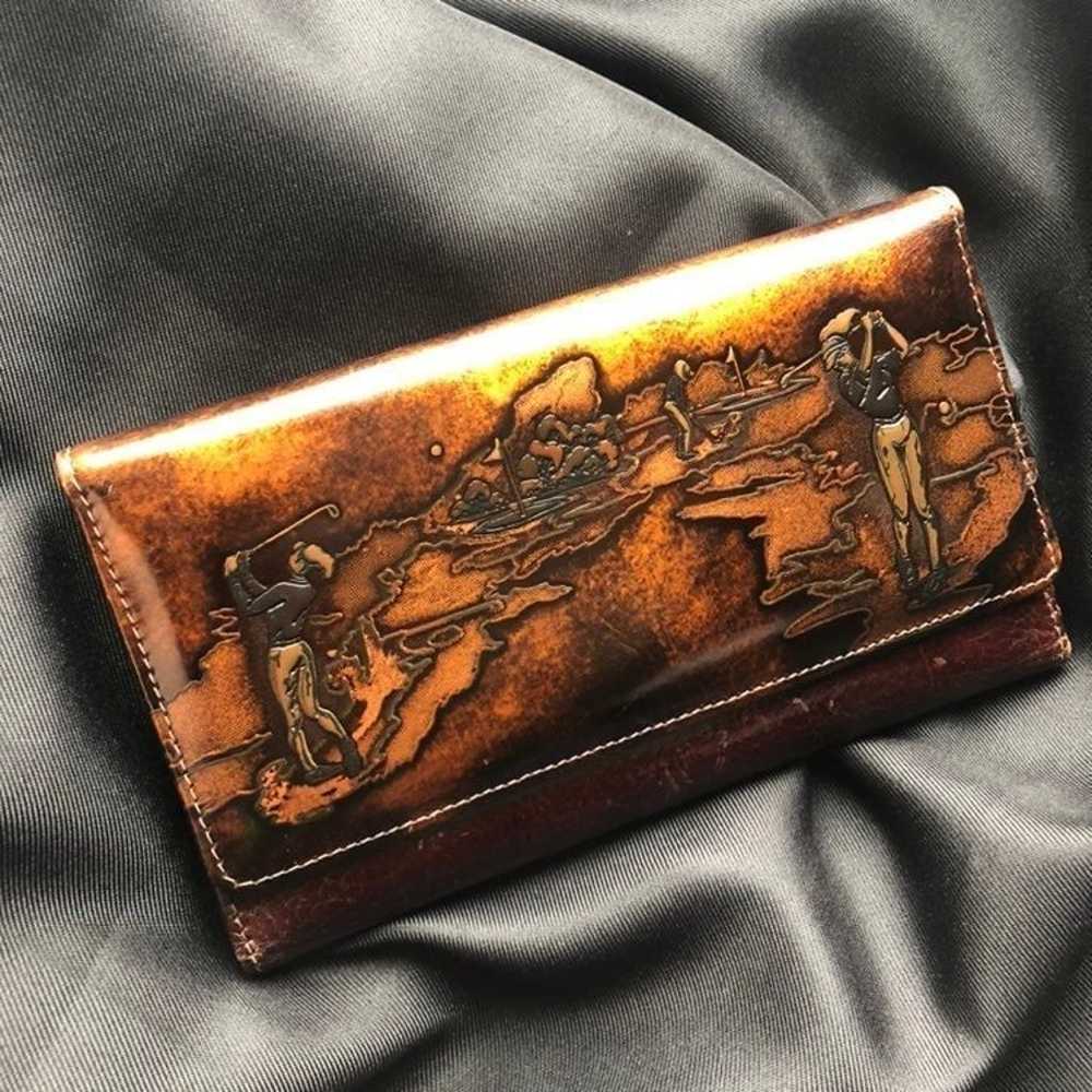 Rare Golf Leather Embossed Wallet - image 12