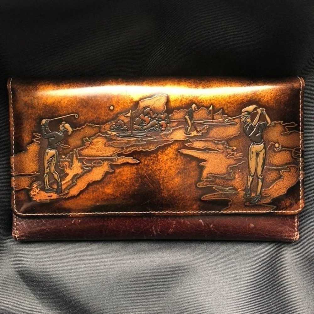 Rare Golf Leather Embossed Wallet - image 1