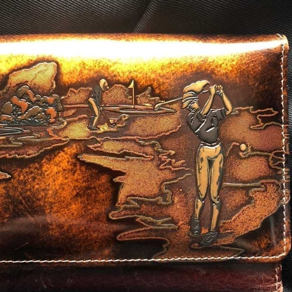 Rare Golf Leather Embossed Wallet - image 3