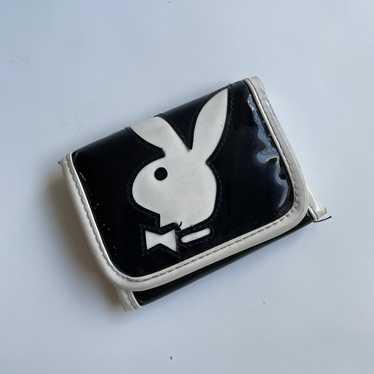 Vintage Rare Playboy Trifold Wallet Black and whi… - image 1