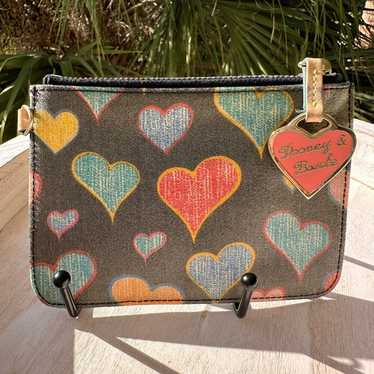 Dooney & Bourke Graffiti cheapest Multicolored Hearts Printed Canvas Baguette handbag