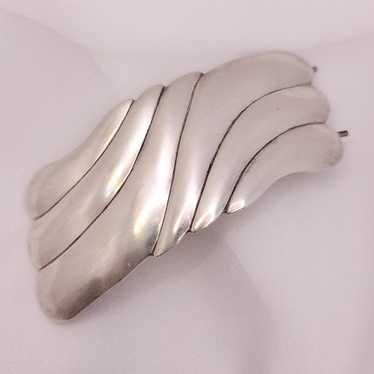 Vintage Signed Sterling Silver Hair Barrette