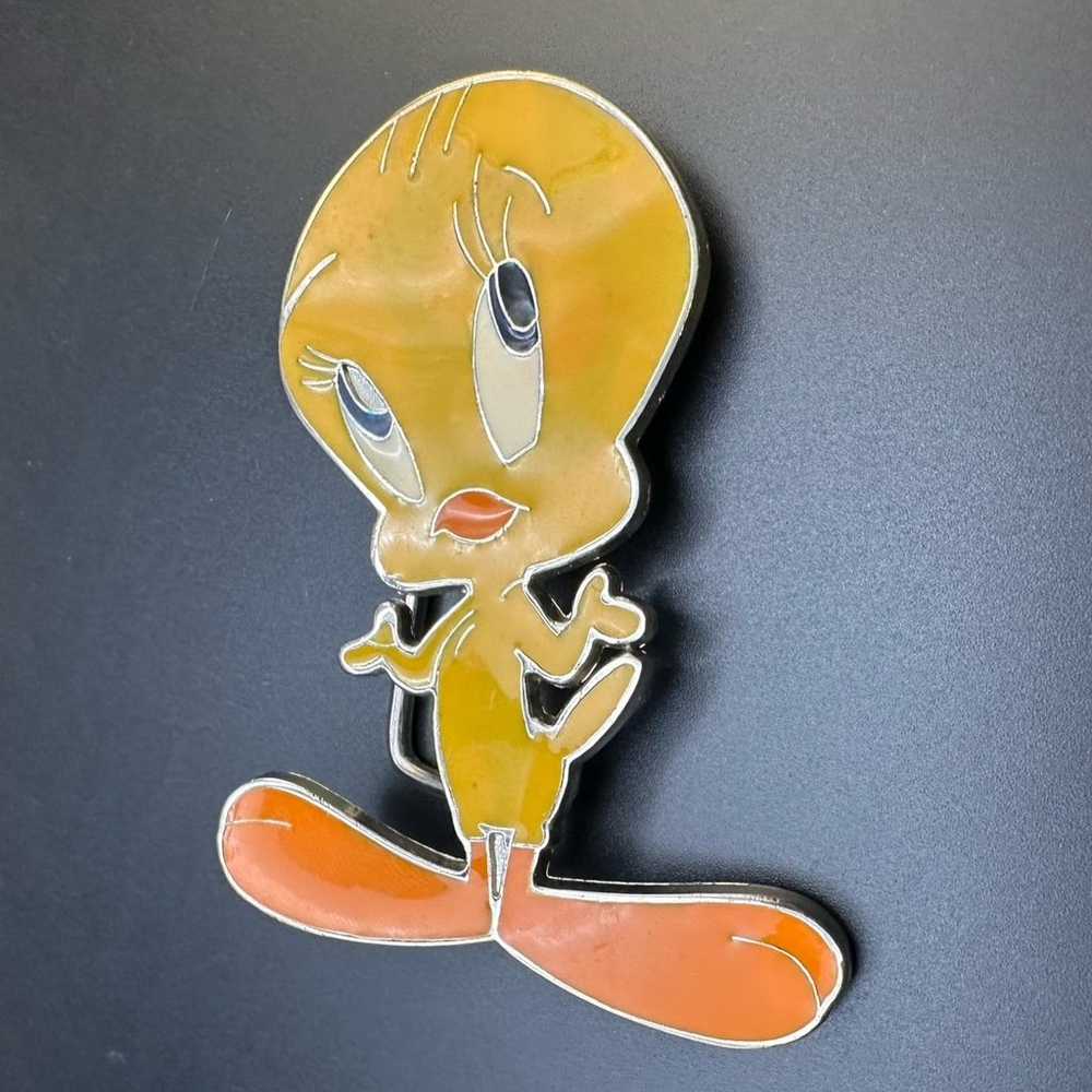 Vintage Tweety Bird Belt Buckle - image 1