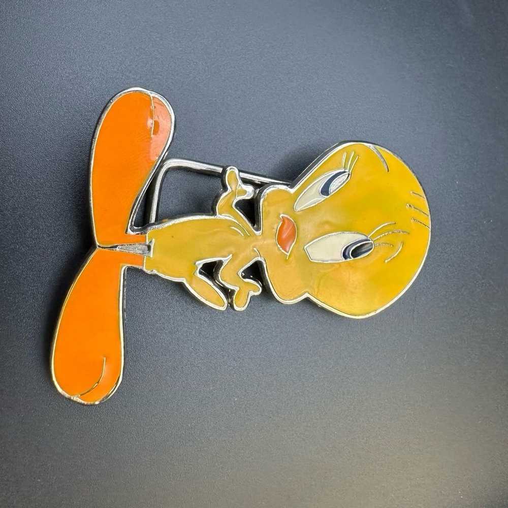 Vintage Tweety Bird Belt Buckle - image 2