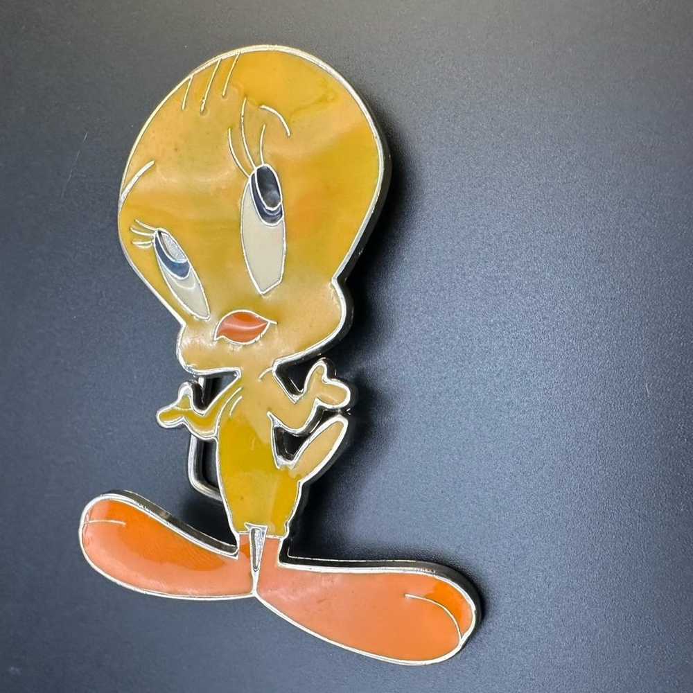 Vintage Tweety Bird Belt Buckle - image 5