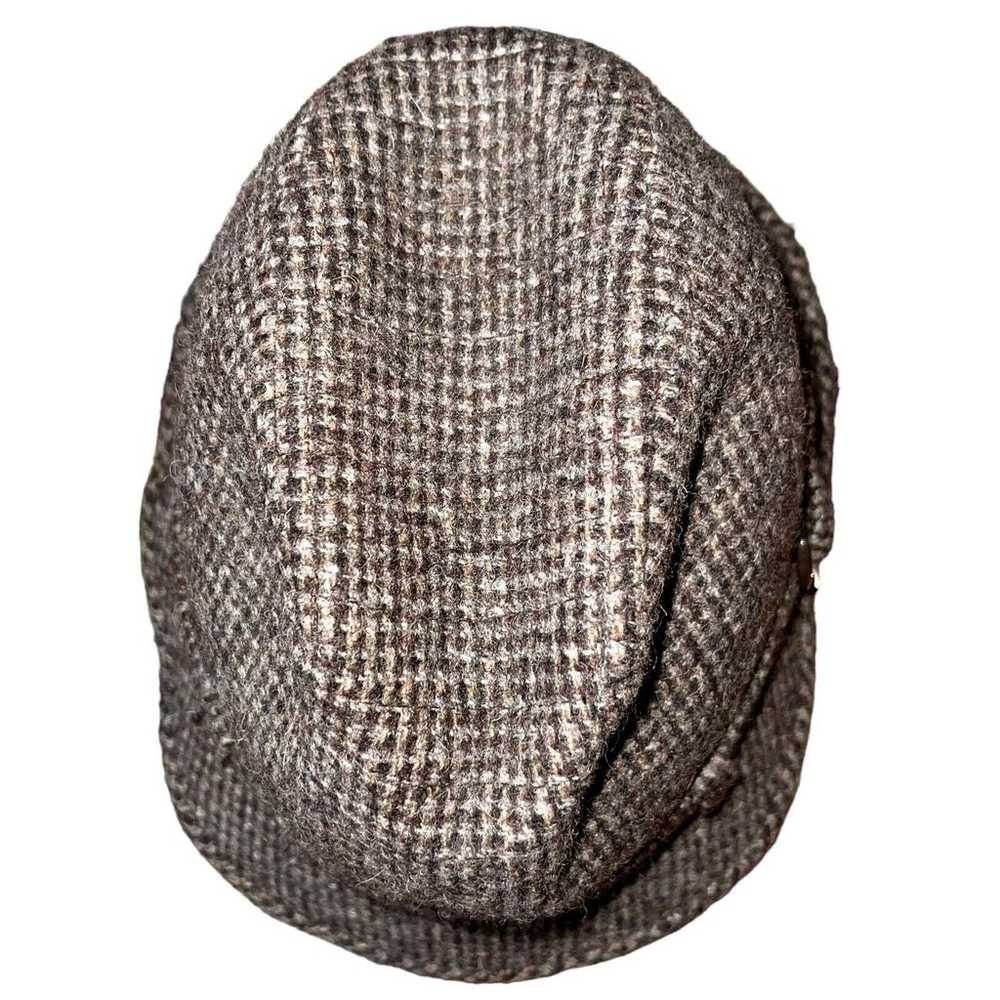 FailsWorth Herringbone Hat Fedora Gray Beige Wool… - image 6