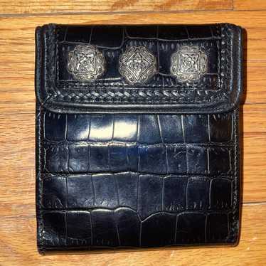 Vintage Brighton Black Crocodile Small Wallet - image 1