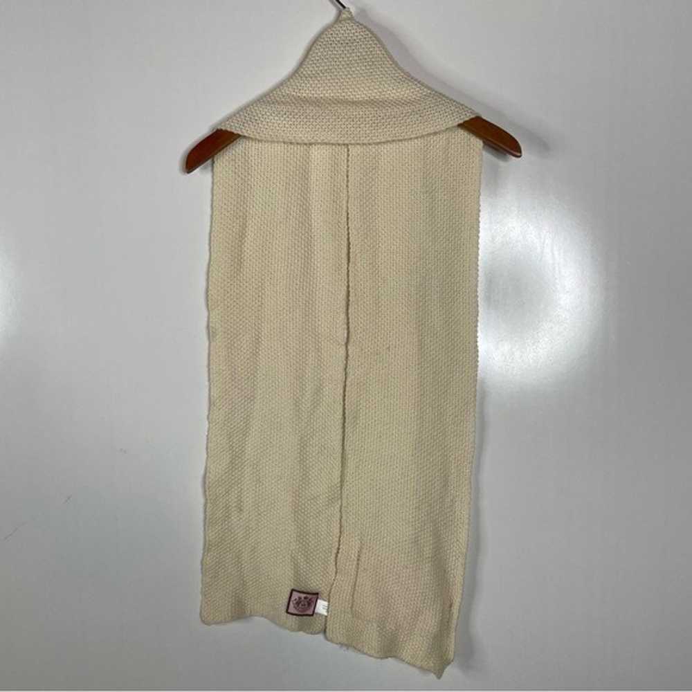 Y2K Vintage Juicy Couture Merino Wool Cream Scarf… - image 2