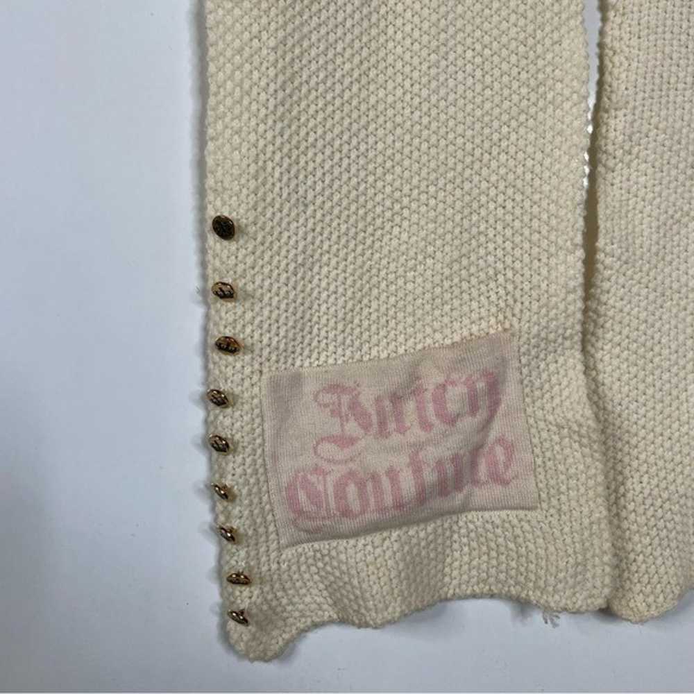 Y2K Vintage Juicy Couture Merino Wool Cream Scarf… - image 3