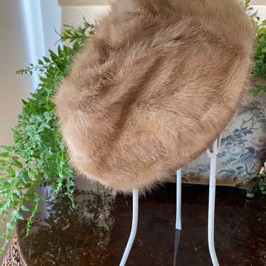 Vintage mink, pillbox hat - image 1