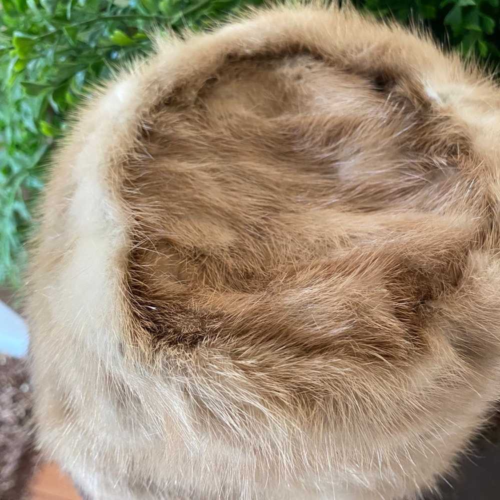 Vintage mink, pillbox hat - image 3