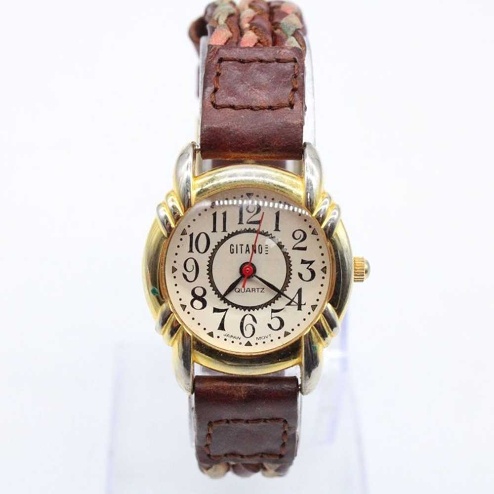 Vintage Gitano Watch Womens Gold Tone Stainless S… - image 2