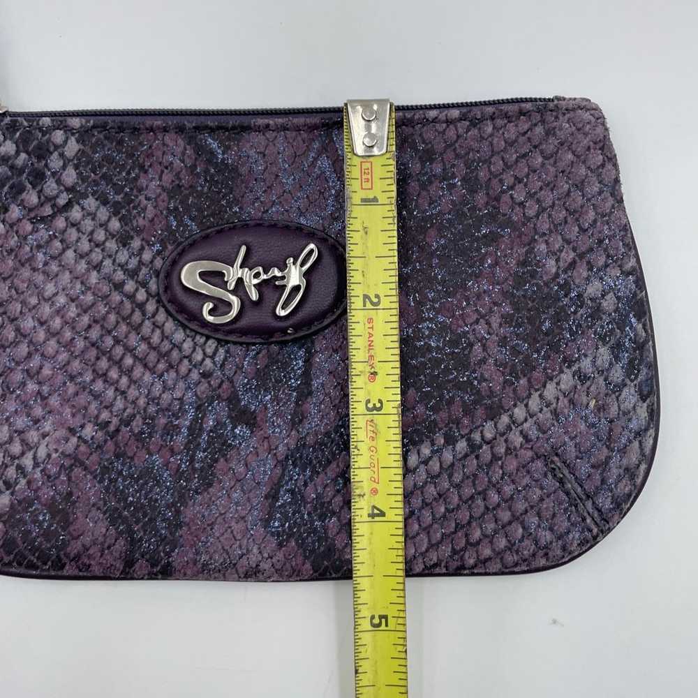 Vintage 80s Sharif Purple Leather Hand Bag Purse … - image 9