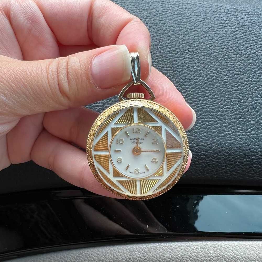 Vintage American Heritage watch pendant gold - image 2