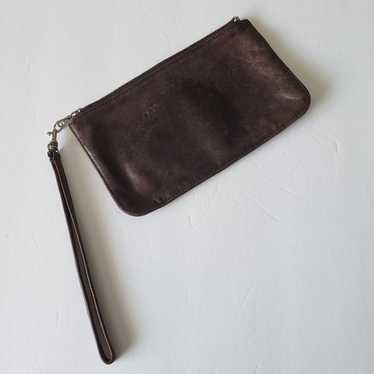 RUDSAK Collection Clutch Wristlet Soft Brown Leat… - image 1