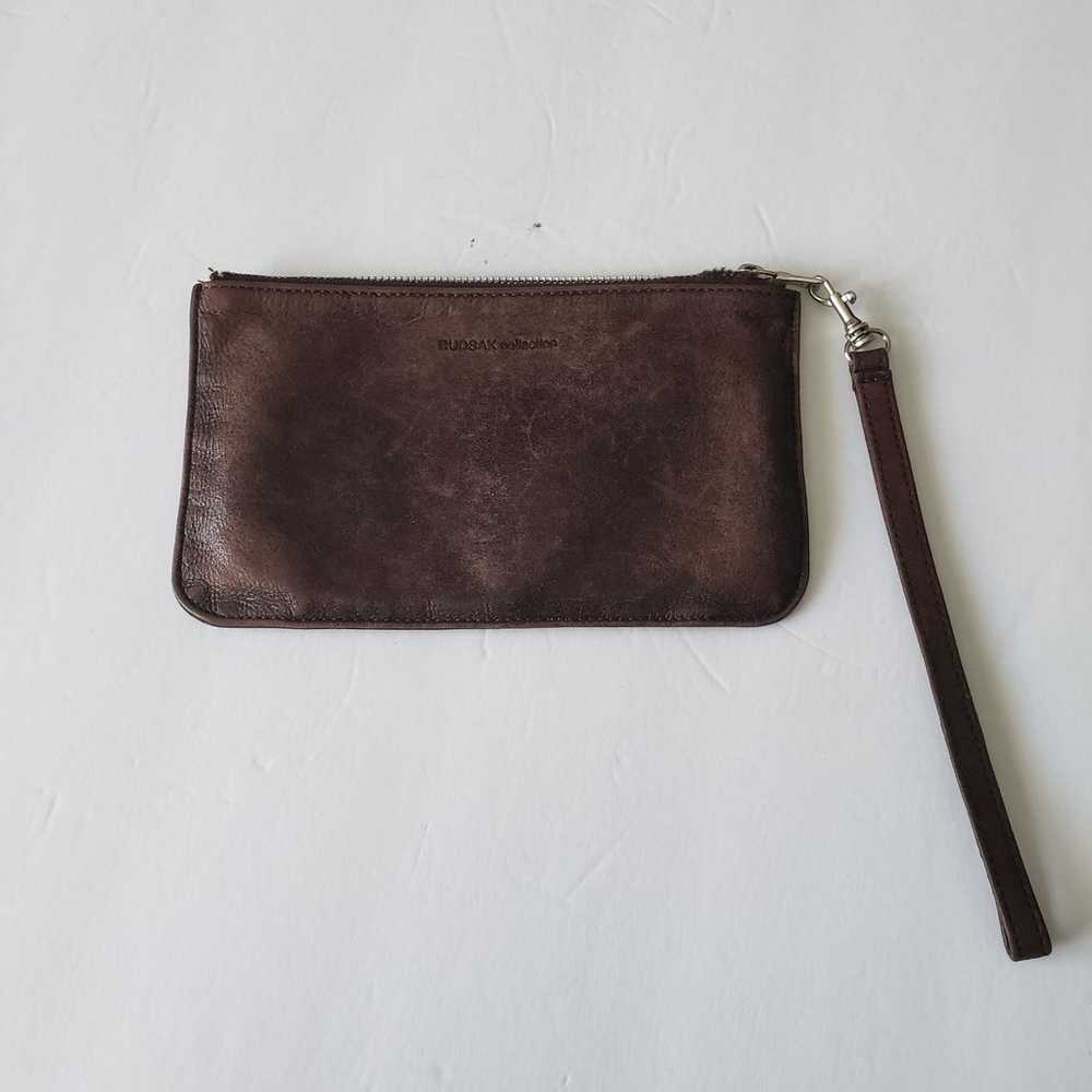 RUDSAK Collection Clutch Wristlet Soft Brown Leat… - image 2