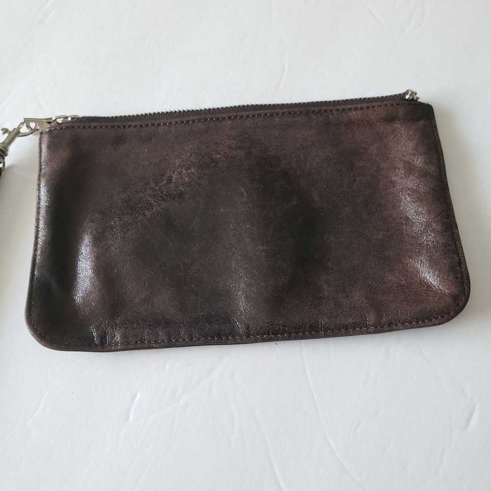 RUDSAK Collection Clutch Wristlet Soft Brown Leat… - image 4