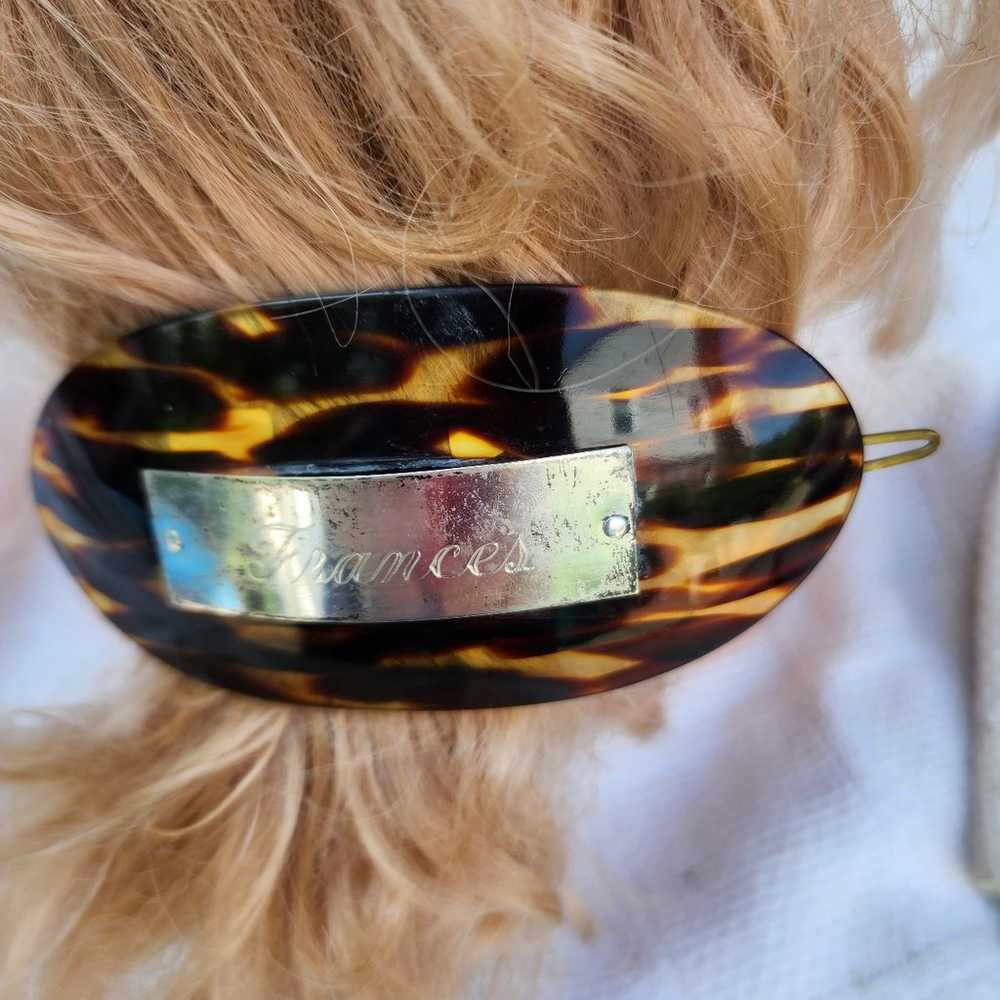 Vintage.Sterling and Tortoise barrette NWD - image 5