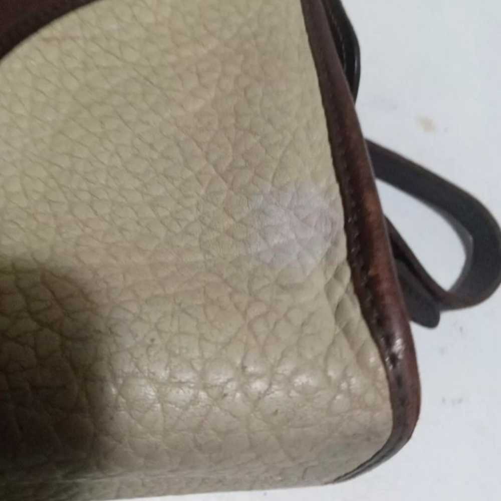 VTG DOONEY AND BOURKE BROWN LEATHER AND IVORY CLA… - image 6