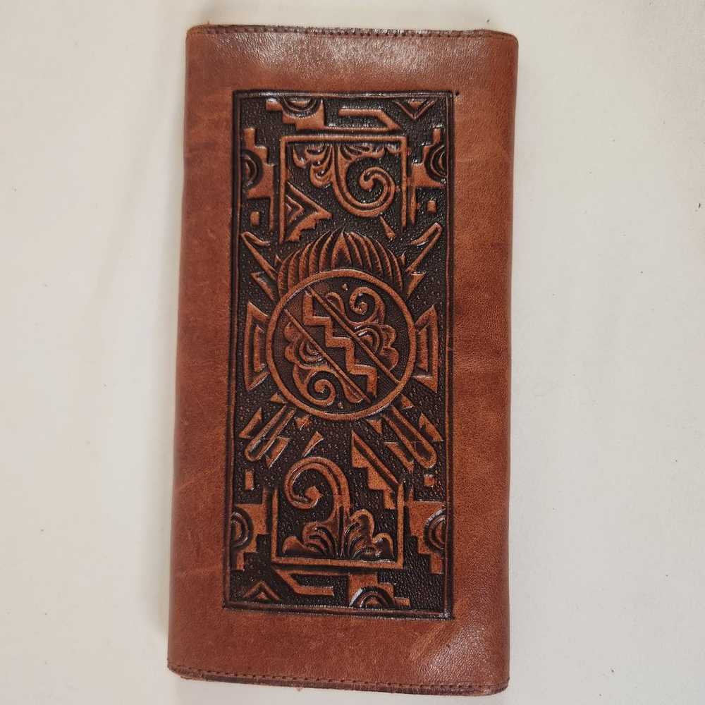 Vintage Brown Leather Tooled Wallet from Puerto V… - image 10