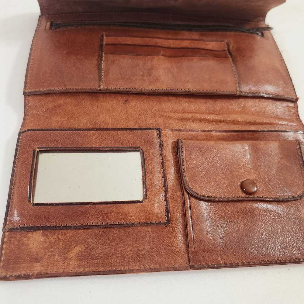 Vintage Brown Leather Tooled Wallet from Puerto V… - image 5