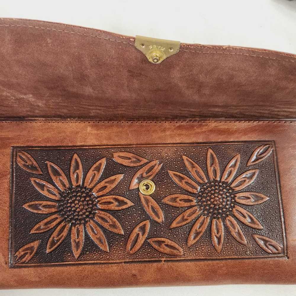 Vintage Brown Leather Tooled Wallet from Puerto V… - image 8