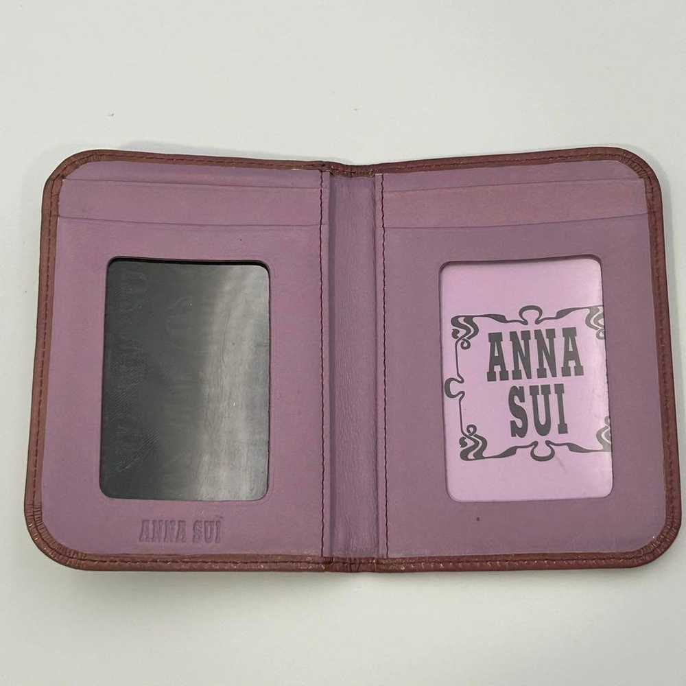 【Rare】ANNA SUI Anna Sui Pass Case Purple Rose Rose - image 4