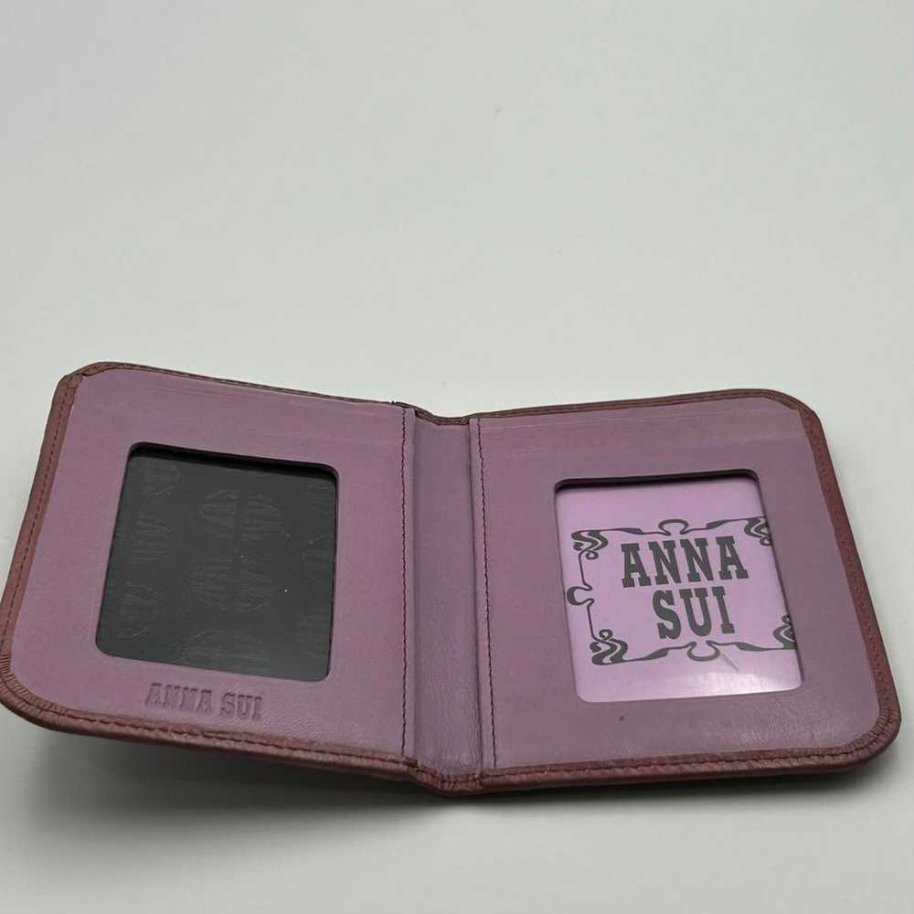 【Rare】ANNA SUI Anna Sui Pass Case Purple Rose Rose - image 5