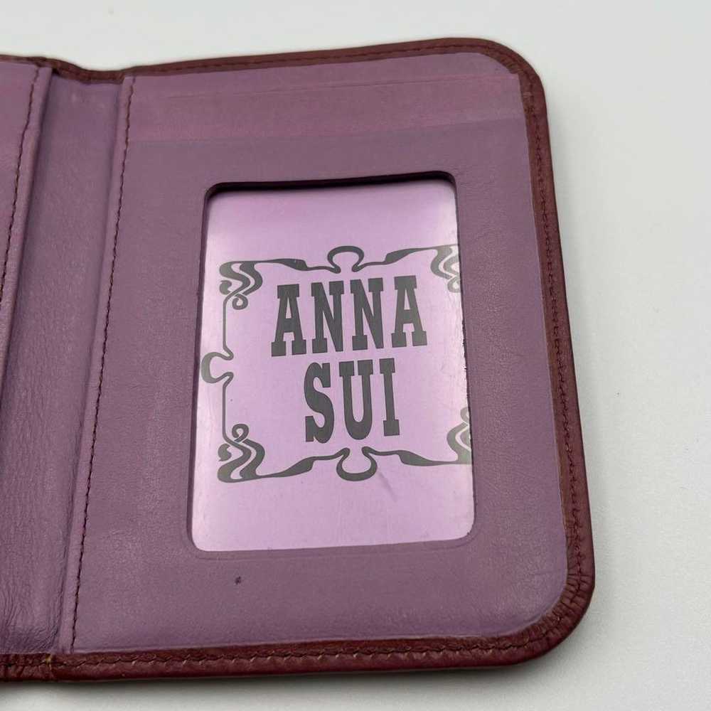 【Rare】ANNA SUI Anna Sui Pass Case Purple Rose Rose - image 6