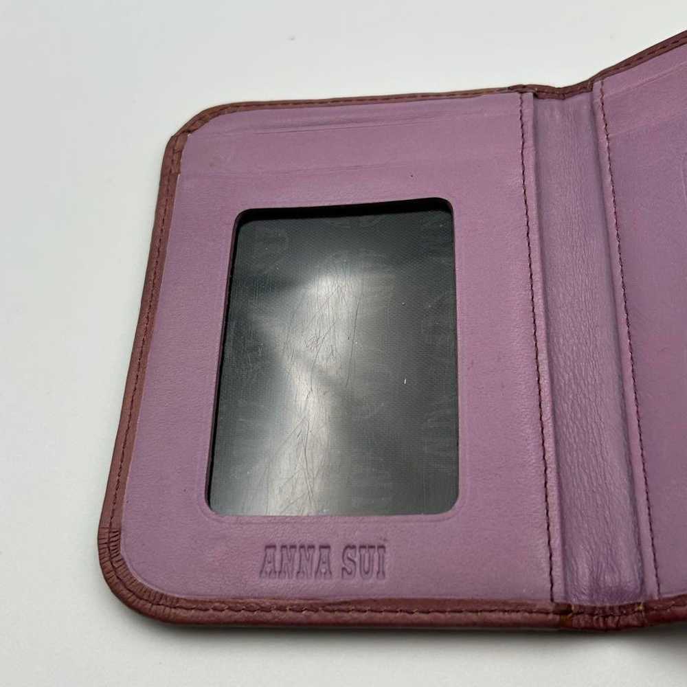 【Rare】ANNA SUI Anna Sui Pass Case Purple Rose Rose - image 7