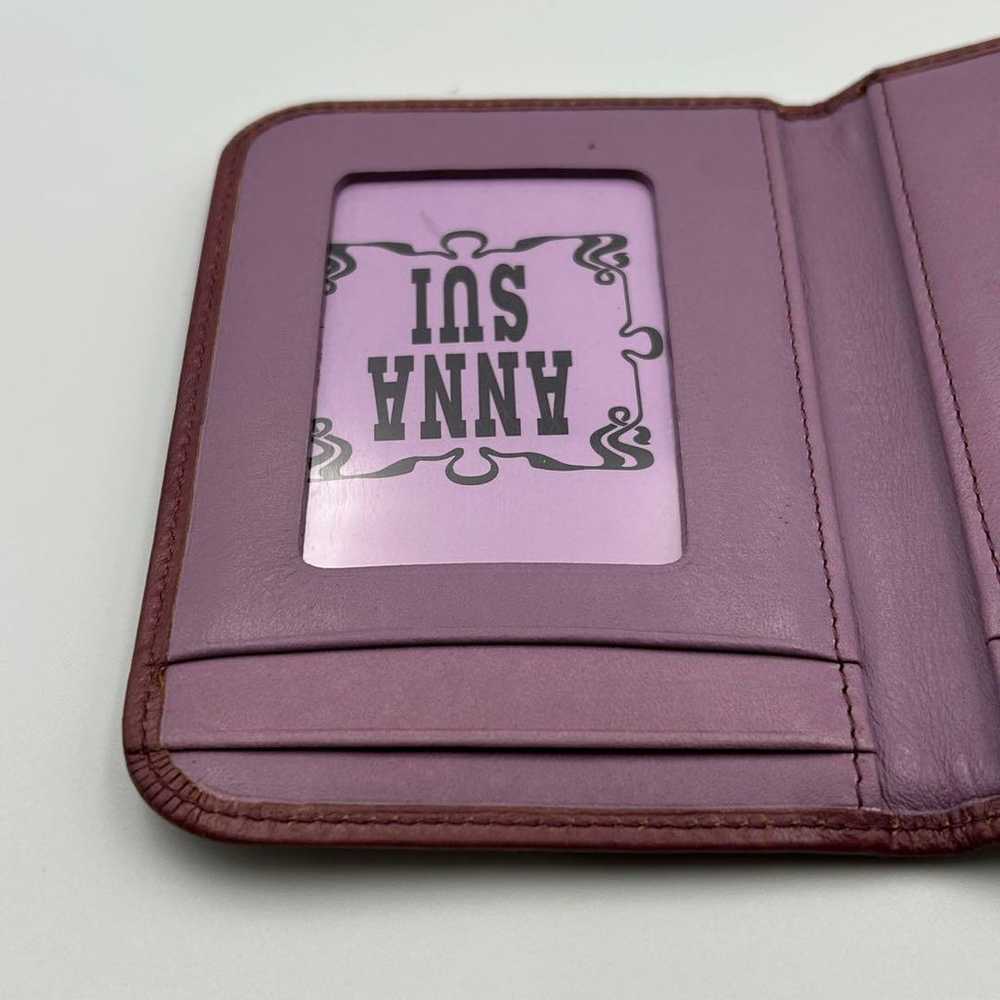 【Rare】ANNA SUI Anna Sui Pass Case Purple Rose Rose - image 8