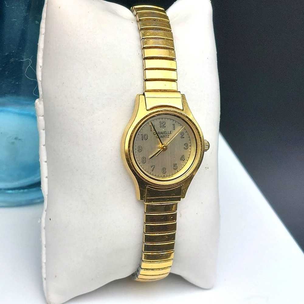 Vintage Caravelle by Bulova Quartz Watch Women Go… - image 3