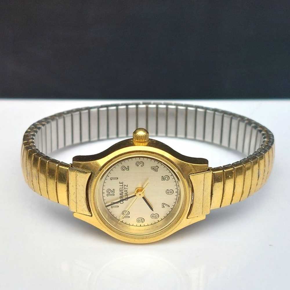 Vintage Caravelle by Bulova Quartz Watch Women Go… - image 4