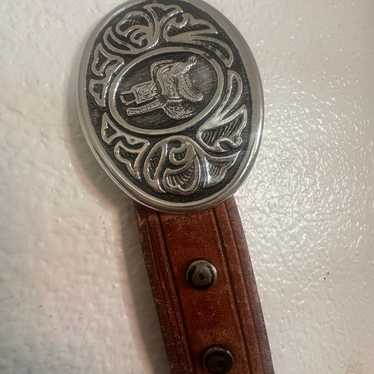 Vintage Avon hand made hand carved pure Leather co