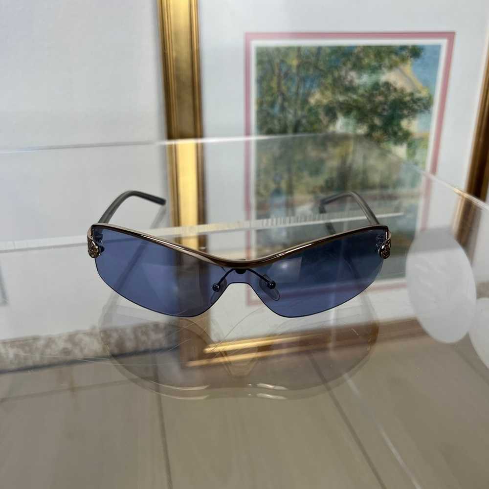 Vintage 00s Y2K Guess Shield style sunglasses - image 2