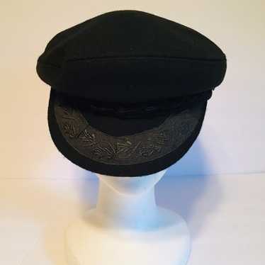 Vintage Greek Fisher's Black Wool Cap