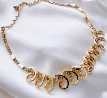 50s gold ice storm necklace - image 1