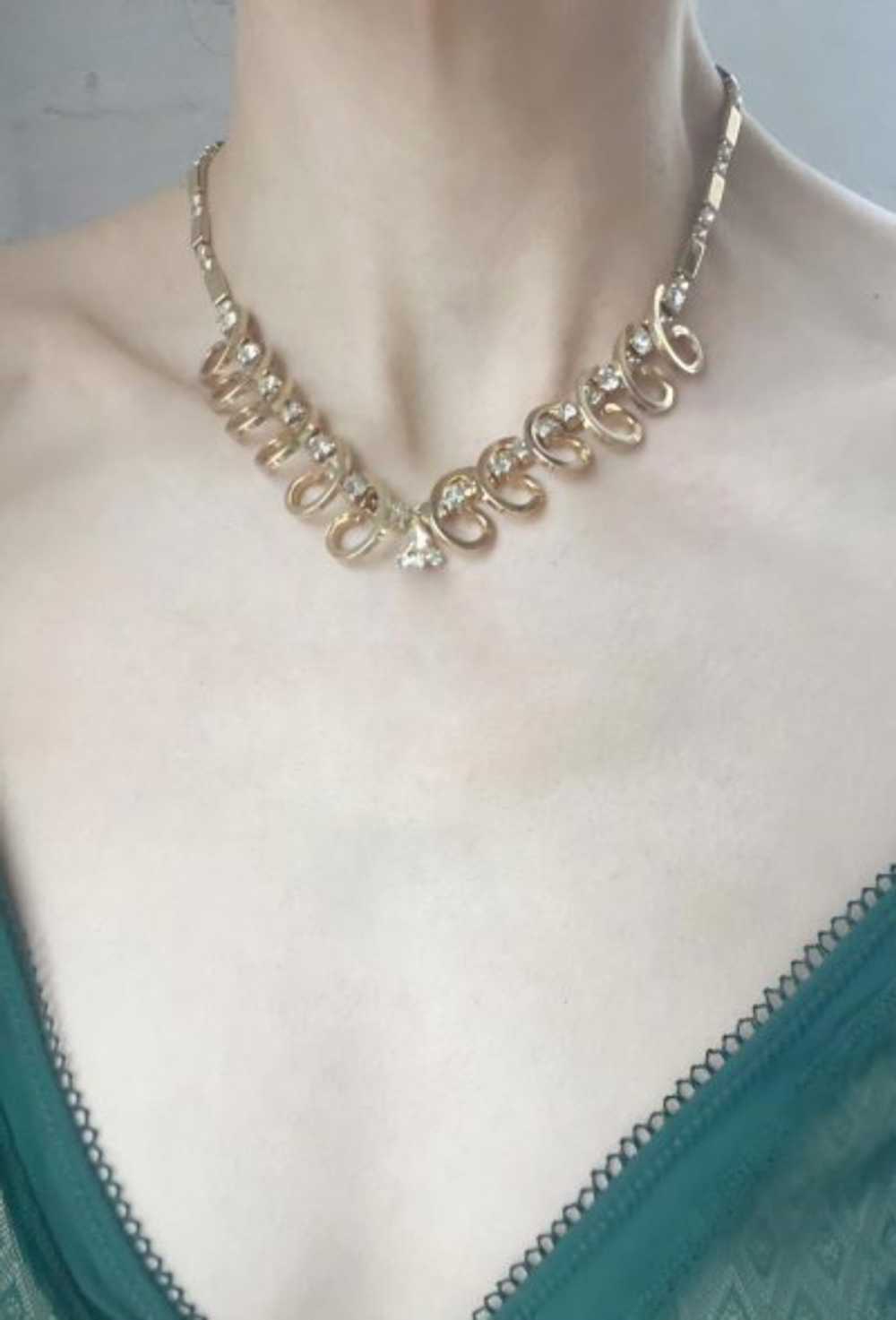 50s gold ice storm necklace - image 2