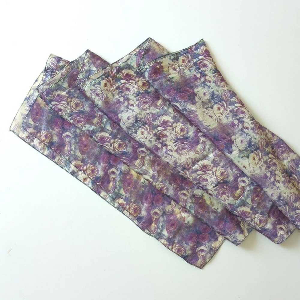 Albertazzi 90's Vintage 100% Silk Floral Printed … - image 4