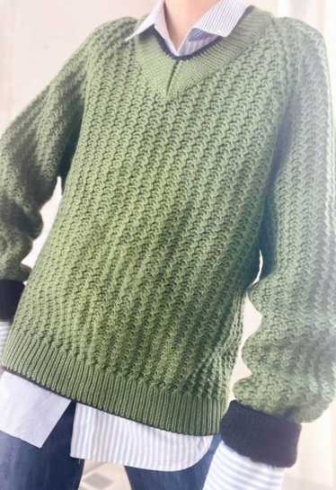 50s evergreen wool knit jumper