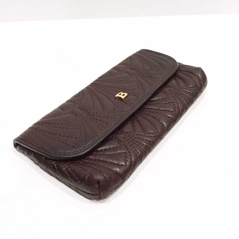 Bally brown quilted leather snap pouch - image 3