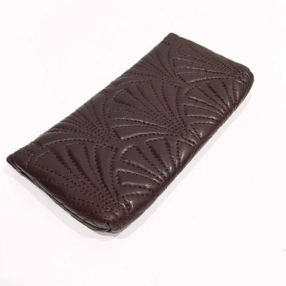 Bally brown quilted leather snap pouch - image 4