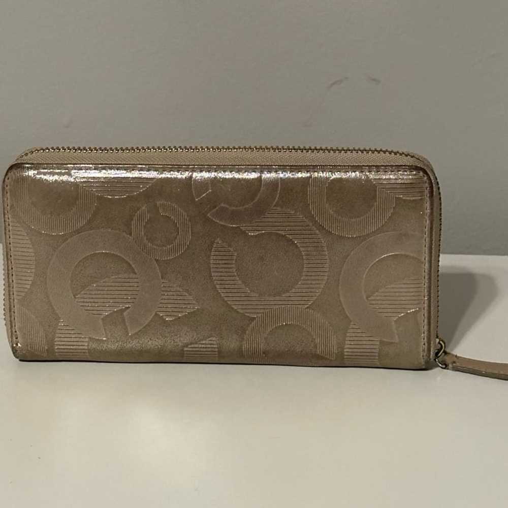 COACH Madison Platinum Pearl Leather Zip Around A… - image 3