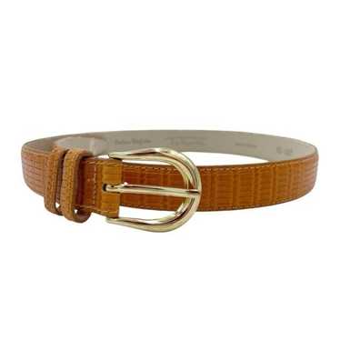 Vintage Talbots Italian Calfskin Leather Belt Cogn