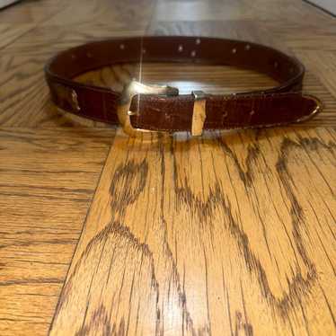 Honest by Brighton Brown Leather Belt Vintage, End