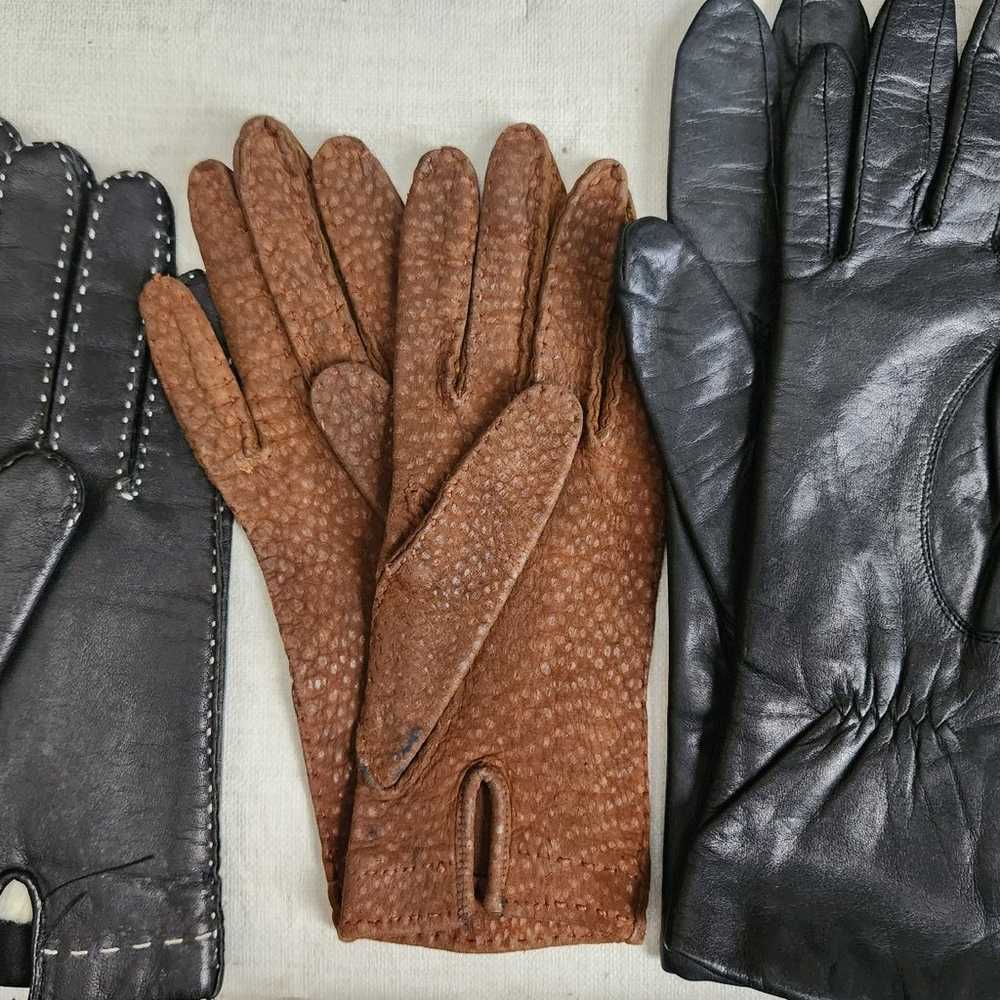 LOT(3) of Leather Gloves - image 2