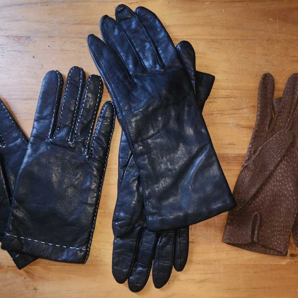 LOT(3) of Leather Gloves - image 3